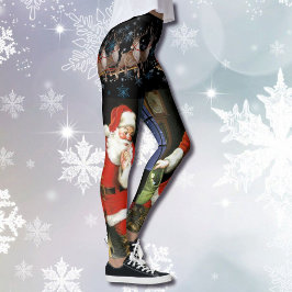 Shh Papai Noel Está Vindo Para Leggings Urbanas
