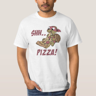 Shh Pizza! Design de Camiseta de Camiseiros Animai