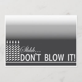 Shh preto do convite de aniversário | da surpresa