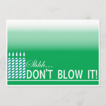 Shh Surprise Convite de aniversário | Verde