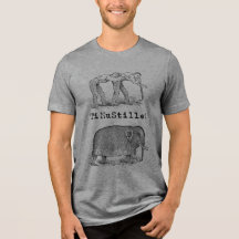 "shhh..." camiseta cinza