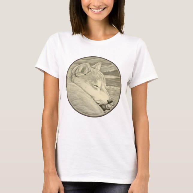 Shiba Inu Camisa Cachorro Dama Mais Camisas do Tam (Frente)