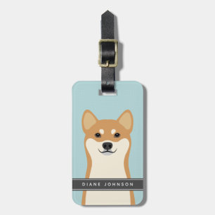 Shiba Inu - Etiqueta de Bagagem