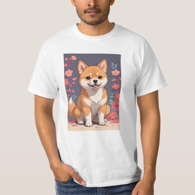 Shiba Inu T-Shirt Adorável - Perfeito para o Lover (Frente)