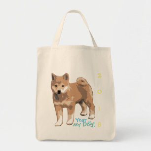 Shiba inu Year of my Dog Cotton Bolsa de compra
