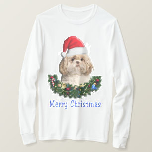 Shih-Tsu Cachorro Artigos de Natal T-Shirt