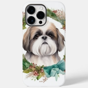Shih Tzu Christmas Wreath Festivo Pup