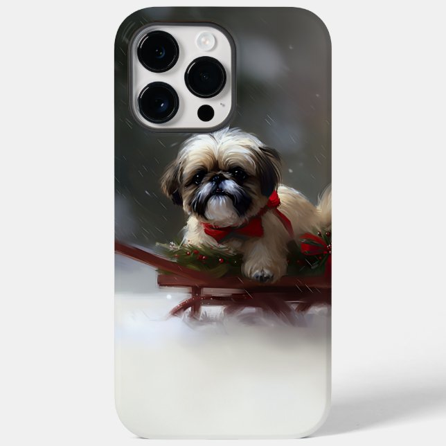 Shih Tzu Natal neve inverno (Verso)