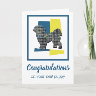 Shih Tzu Puppy Dog Parabéns Cartão Saudação