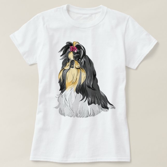 Shih Tzu T-Shirt (Frente do Design)