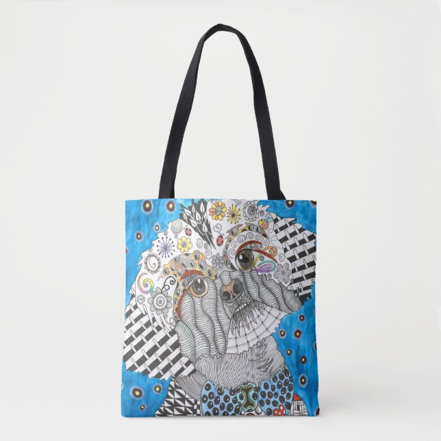 Shih Tzu Tote Bag, bonito e colorido (Frente)