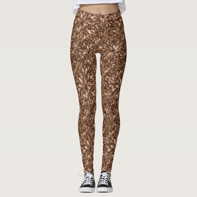 Shimmer Dahlia Padrões Leggings femininas (Frente)