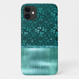 Shimmer Glitter Floral Moderno Personalizado