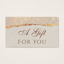 Shimmer rasgou o cartão-presente de papel