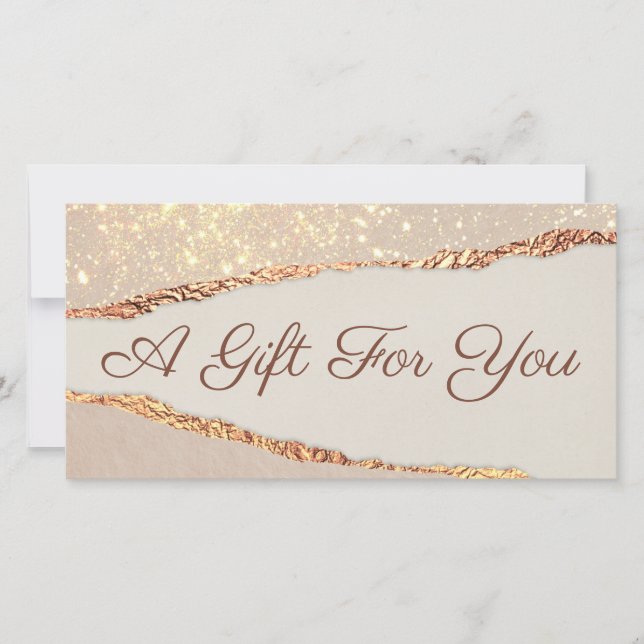 Shimmer Ripped Paper Gift Certificate (Certificado (Frente)