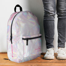 Shinny Holographic Na moda cor-de-rosa