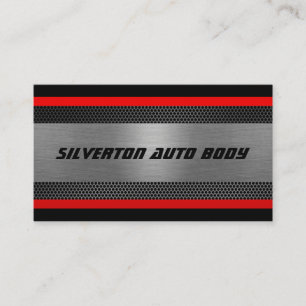 Shiny Silver, Chrome Look Cartão de visita