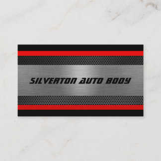 Shiny Silver, Chrome Look Cartão de visita