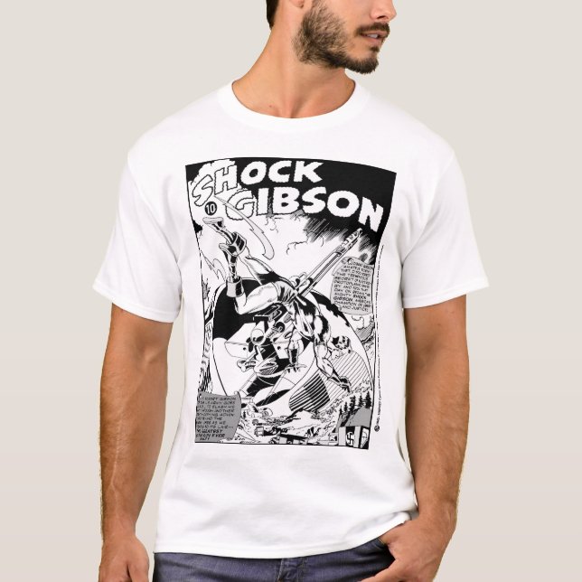 'SHOCK Gibson' Comic Panel T-Shirt (Frente)