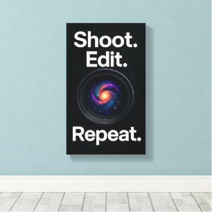 Shoot Edit Repetir - Canvas de Parede de Fotografi