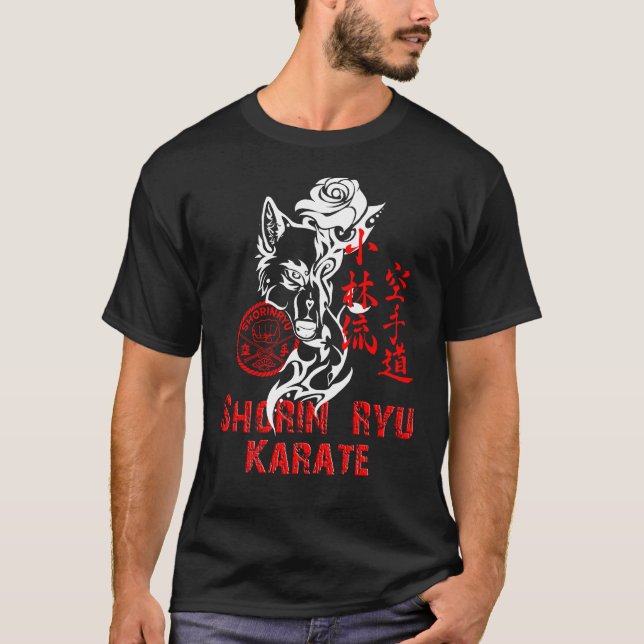 Shorin Ryu Karate Lone Wolf - Karate Art T-Shirt (Frente)
