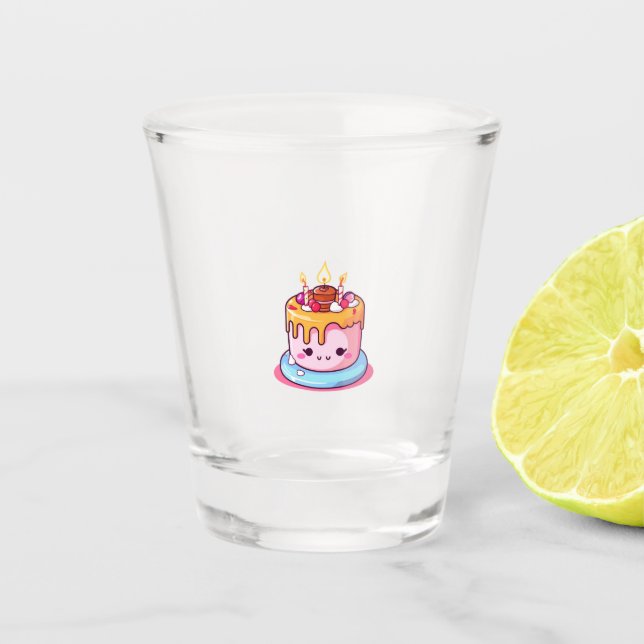Shot Copo de bolo Kawaii, redondo fofo (Frente)