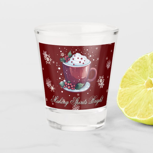 Shot Copo de Chocolate Quente de Natal | Copo Pequeno V (Frente)
