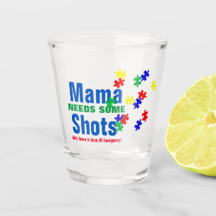 Shot Copo de Dose de Emergência para Mãe de Autista - C