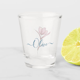 Shot Copo Personalizado de Aquarela Floral – Personaliz