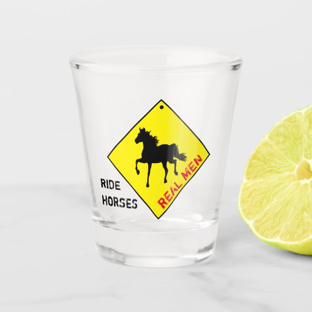 Shot Homens de Verdade Montam Cavalos e Festejam / Copo (Frente)