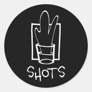 Shots - Adesivo redondo clássico