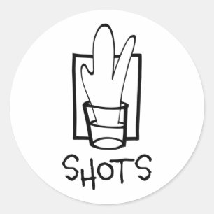 Shots - Adesivo redondo clássico