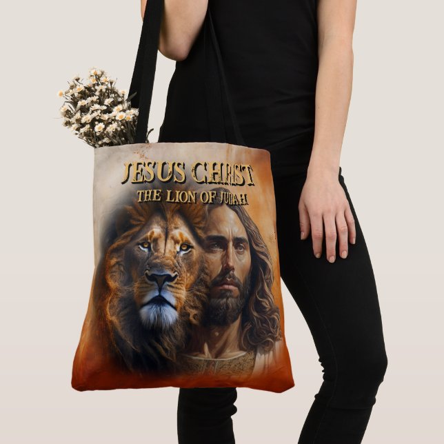 Shoulder Tote Bag Jesus Cristo O Leão De Judah (Close Up)