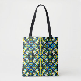 Shoulder Tote with Geometric Pattern
