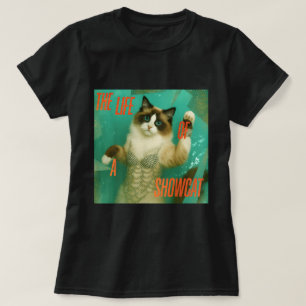 Showcat Diva Cat Memória Y2K Glam Camisa Engraçada