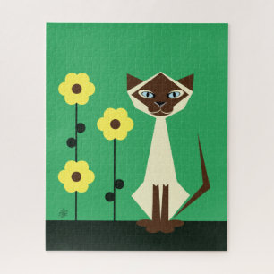 Siamês Gométrico Design Jigsera Quebra-cabeça