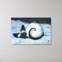 Siamese Cat por BihrLe Canvas Art