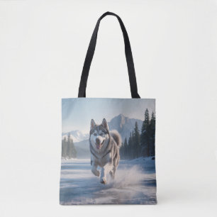 Siberian Husky Elegante Tote Bag