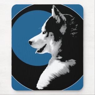 Siberian Husky Mousepad Gifts Malamute Sled Cães