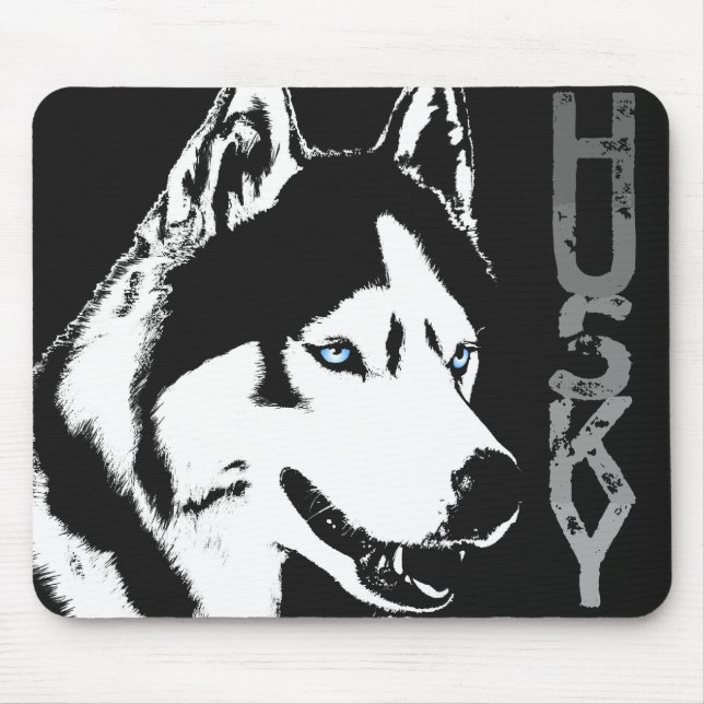 Siberian Husky Mousepad Gifts Malamute Wolf Dogs (Frente)