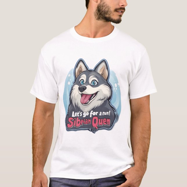 Siberian Husky "Siberian Queen" T-shirt Design - F (Frente)