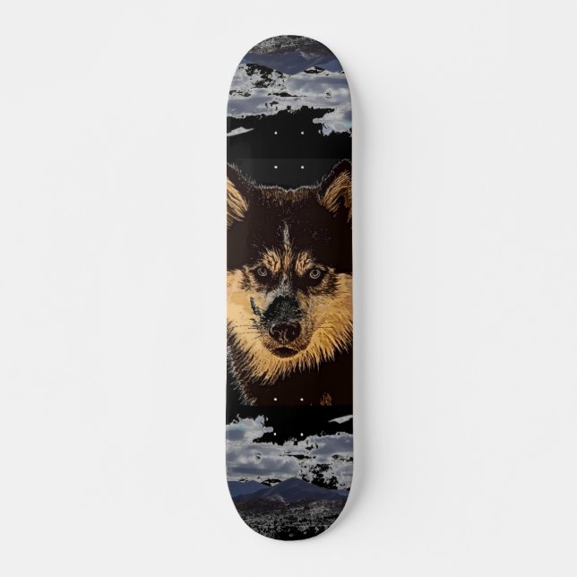 Siberian Husky Skateboard (Frente)