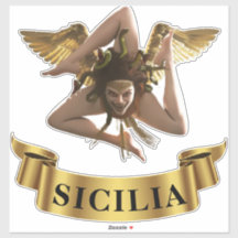 Sicília Sicília Trinacria Símbolo Adesivo