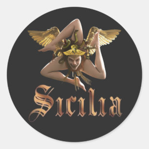 Sicília / Sicilia Triskelion Trinacria ADESIVO