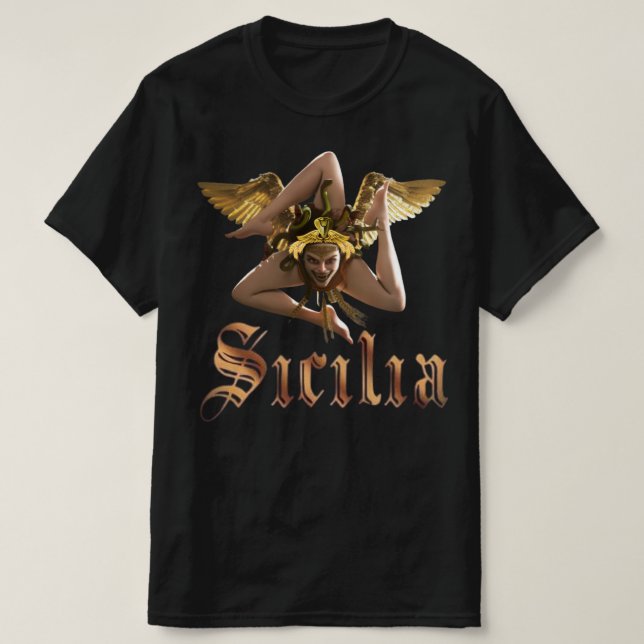 Sicília / Sicilia Triskelion Trinacria T-Shirt (Frente do Design)