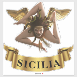Sicília Sicily Trinacria Símbolo Adesivo