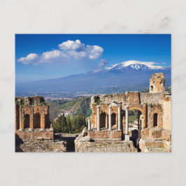 Sicília - Teatro Grego de Taormina cartão postal