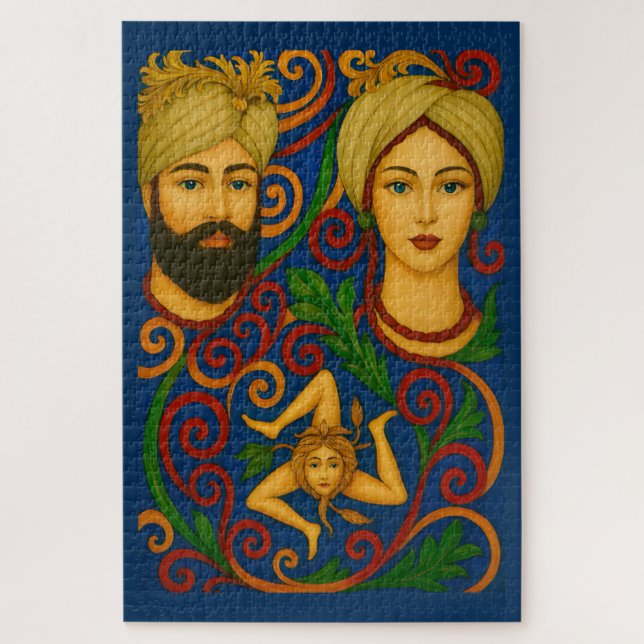 Sicilia Trinacria Jigsee Quebra-cabeça (Vertical)