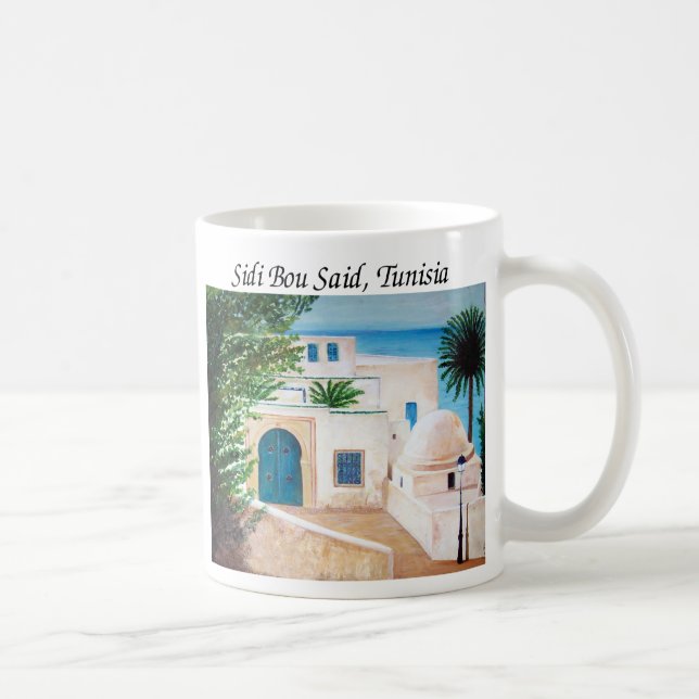 "Sidi Bou disse, caneca de café de Tunísia" (Direita)