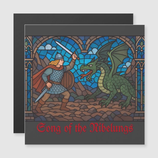 Siegfried lutando contra o Dragão (Frente/Verso)